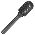 Drill America 3/8"x1-1/2" Cylindrical Radius End Carbide Burr 1/4 Shank DULSC3B